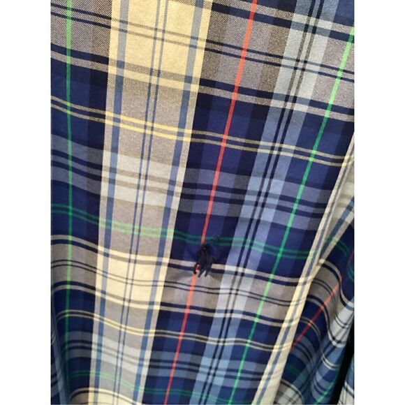 Ralph Lauren Performance Long Sleeve Button Up Sz 2XB Plaid Blue - Picture 4 of 8